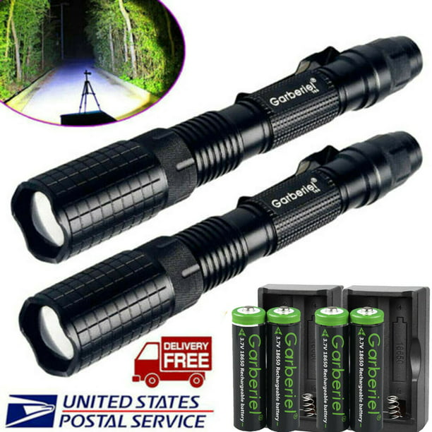 Tactical Mini T6 LED Flashlight Zoomable Aluminum 5Modes Torch+18650+Charger USA 
